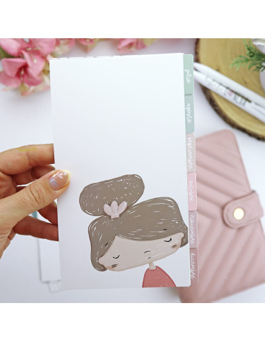 Set of 12 dividers PERSONAL Hasta la concha by Alúa Cid