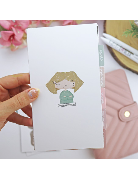 Set of 12 dividers PERSONAL Hasta la concha by Alúa Cid