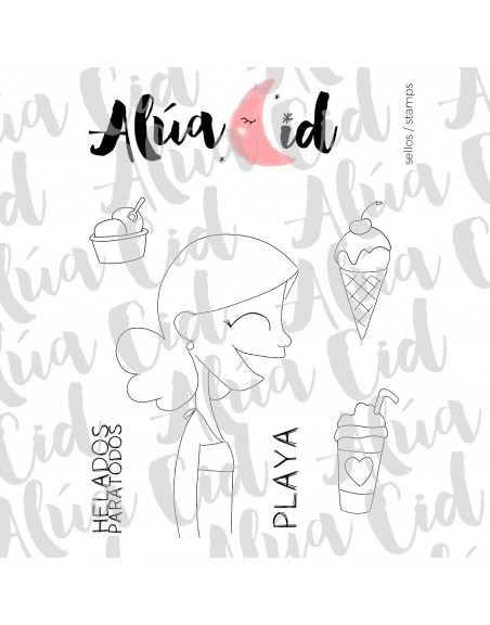 Playa clear stamps set | Alúa Cid