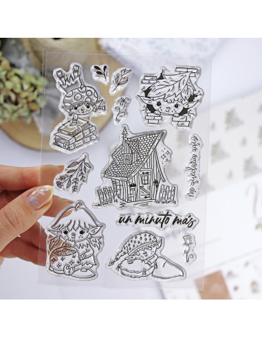Un minuto más clear stamps set | Mamen Montero