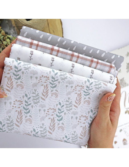 5m Rosa Encantada printed fabric | My Home by Mamen Montero