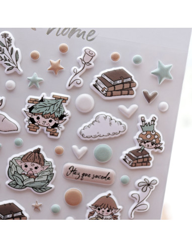 My Home Puffy Stickers of Mamen Montero