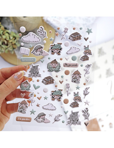 My Home Puffy Stickers of Mamen Montero