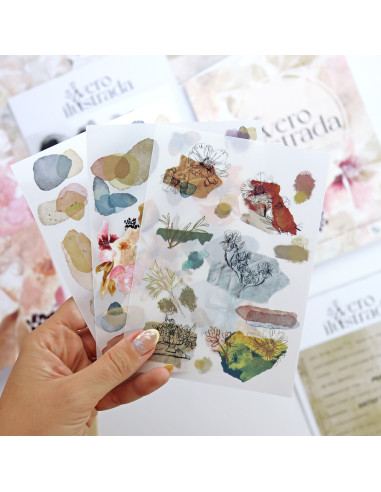 Art Journal Rubbons set of Vero Ilustrada Art Journal Rubbons set of Vero Ilustrada
