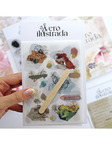 Art Journal Rubbons set of Vero Ilustrada