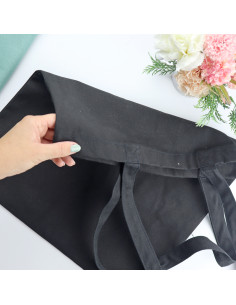 Black organic cotton Tote Bag