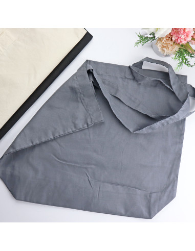 Anthracite cotton Maxi Tote Bag