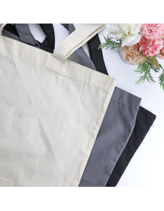Anthracite cotton Maxi Tote Bag 2
