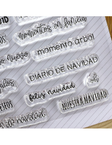 Diciembre clear stamp set, Alúa Cid