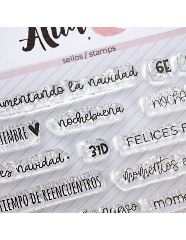 Diciembre clear stamp set, Alúa Cid Diciembre clear stamp set, Alúa Cid