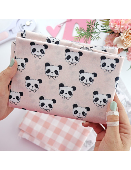 Panda Salmón fabric | Panda collection