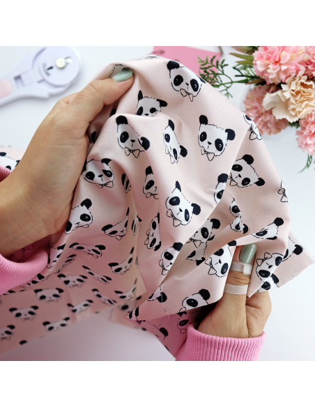 Panda Salmón fabric | Panda collection