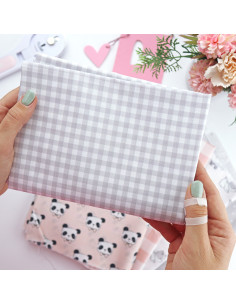 Vichy Gris fabric | Panda collection
