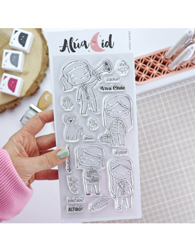 Familia creativa clear stamps set | Alúa Cid