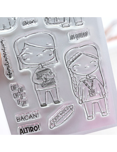 Familia creativa clear stamps set | Alúa Cid