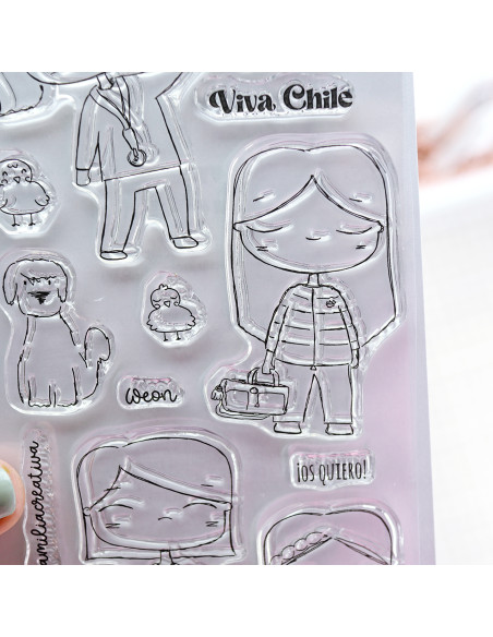 Familia creativa clear stamps set | Alúa Cid