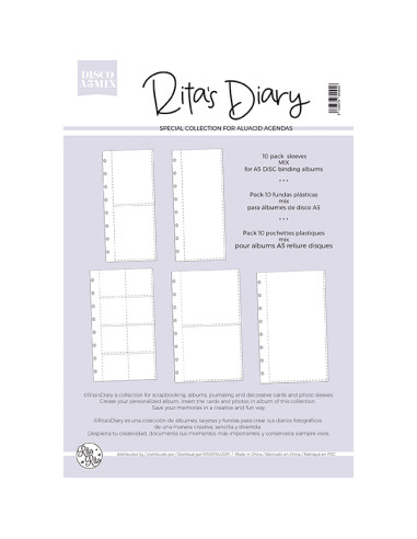 3x8'' and 4x8" - MIX DISCO sleeves for Rita's Diary
