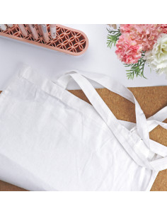 White cotton Tote Bag 2