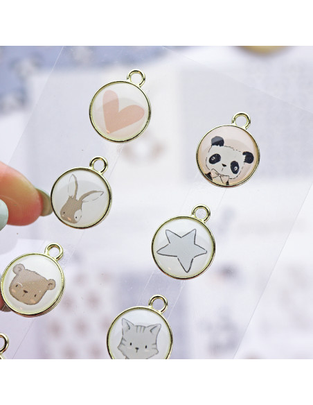 Pequeño panda Small metallic charms
