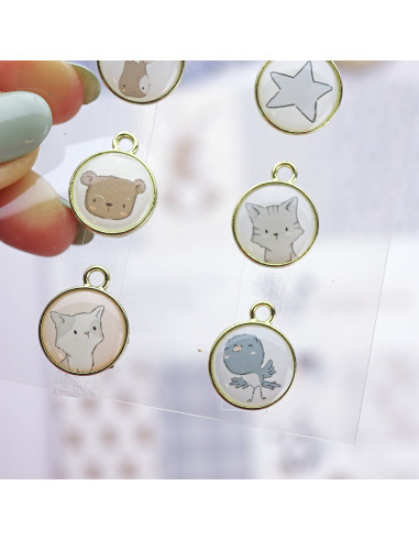 Pequeño panda Small metallic charms Pequeño panda Small metallic charms