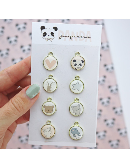 Pequeño panda Small metallic charms