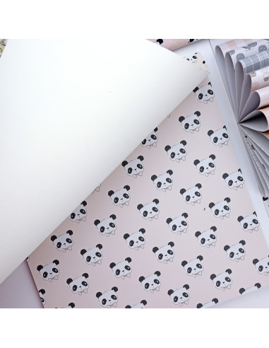 Paper pad 12x12" pink Panda Paper pad 12x12" pink Panda