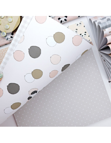 Paper pad 12x12" pink Panda Paper pad 12x12" pink Panda