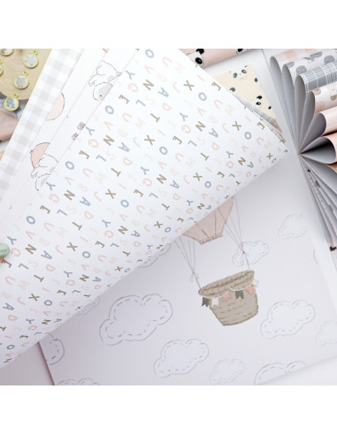 Paper pad 12x12" pink Panda Paper pad 12x12" pink Panda