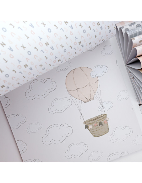 Paper pad 12x12" pink Panda