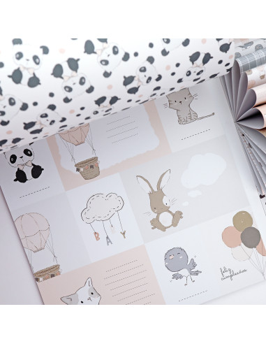 Paper pad 12x12" pink Panda Paper pad 12x12" pink Panda