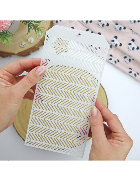 ZigZag Panda stencil | Alúa Cid design