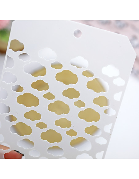 Nubes Panda stencil | Alúa Cid design