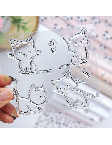 Kittys clear stamps set | Alúa Cid