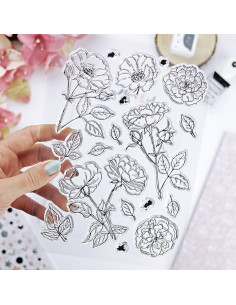Camelias Clear stamp set