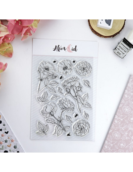 Camelias Clear stamp set