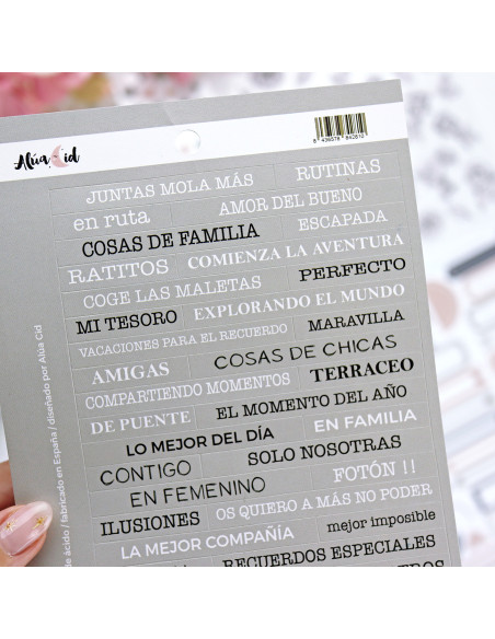 Verde phrase stickers to document