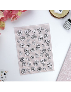Camelias Puffy stickers set 2