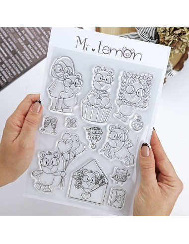 Mr. Lemontín clear stamps set by Andrea la gafotas