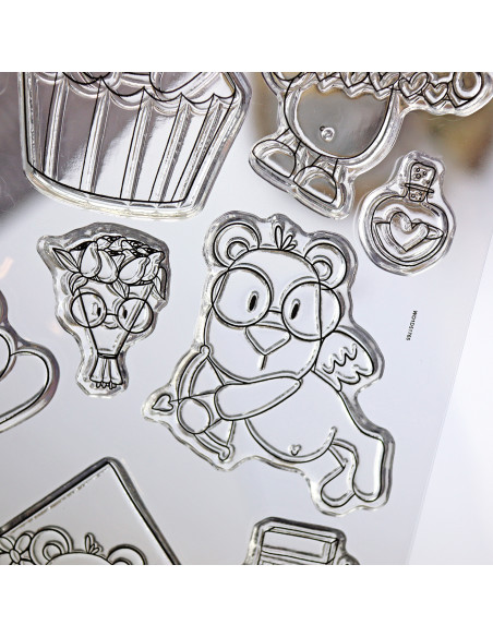 Mr. Lemontín clear stamps set by Andrea la gafotas