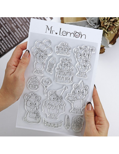 Mr Lemon de Fiesta clear stamp set | Andrea la gafotas