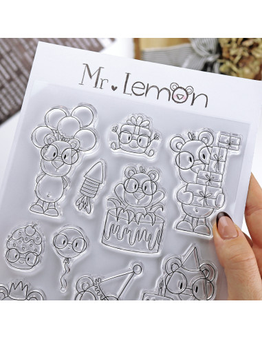 Mr Lemon de Fiesta clear stamp set | Andrea la gafotas