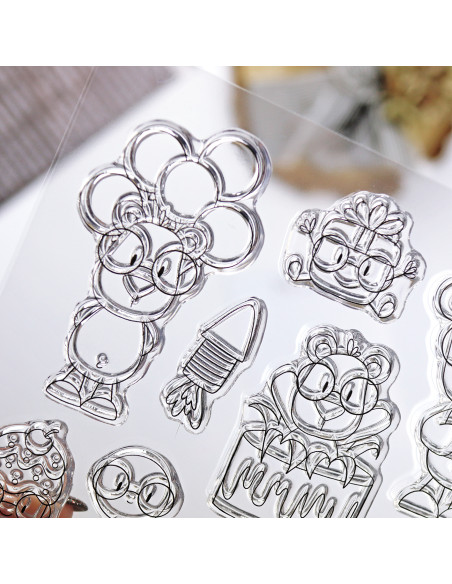 Mr Lemon de Fiesta clear stamp set | Andrea la gafotas