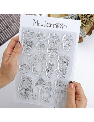 Mr. Lemon en Primavera clear stamp set | Andrea la gafotas