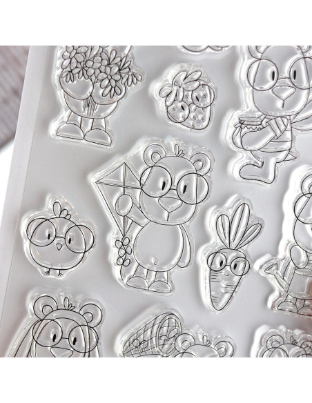 Mr. Lemon en Primavera clear stamp set | Andrea la gafotas
