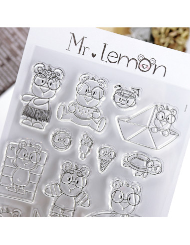 Mr. Lemon en Verano clear stamp set | Andrea la gafotas