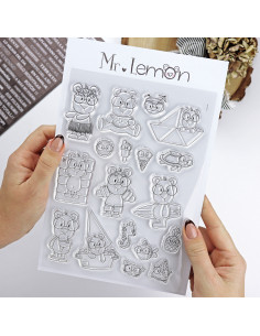 Mr. Lemon en Verano clear stamp set | Andrea la gafotas