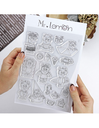 Mr. Lemon Summer clear stamps set by Andrea la gafotas