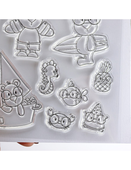 Mr. Lemon en Verano clear stamp set | Andrea la gafotas