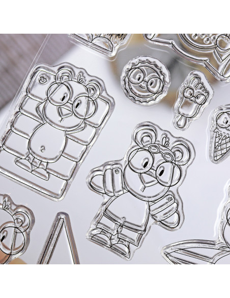 Mr. Lemon en Verano clear stamp set | Andrea la gafotas