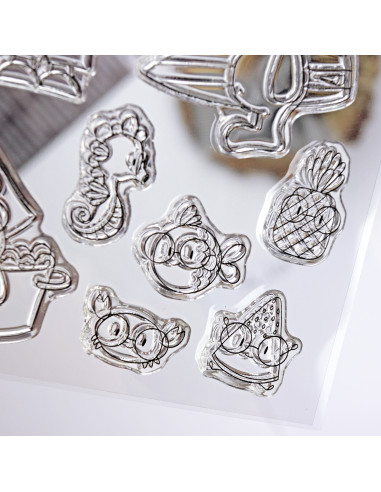 Mr. Lemon en Verano clear stamp set | Andrea la gafotas Mr. Lemon en Verano clear stamp set | Andrea la gafotas